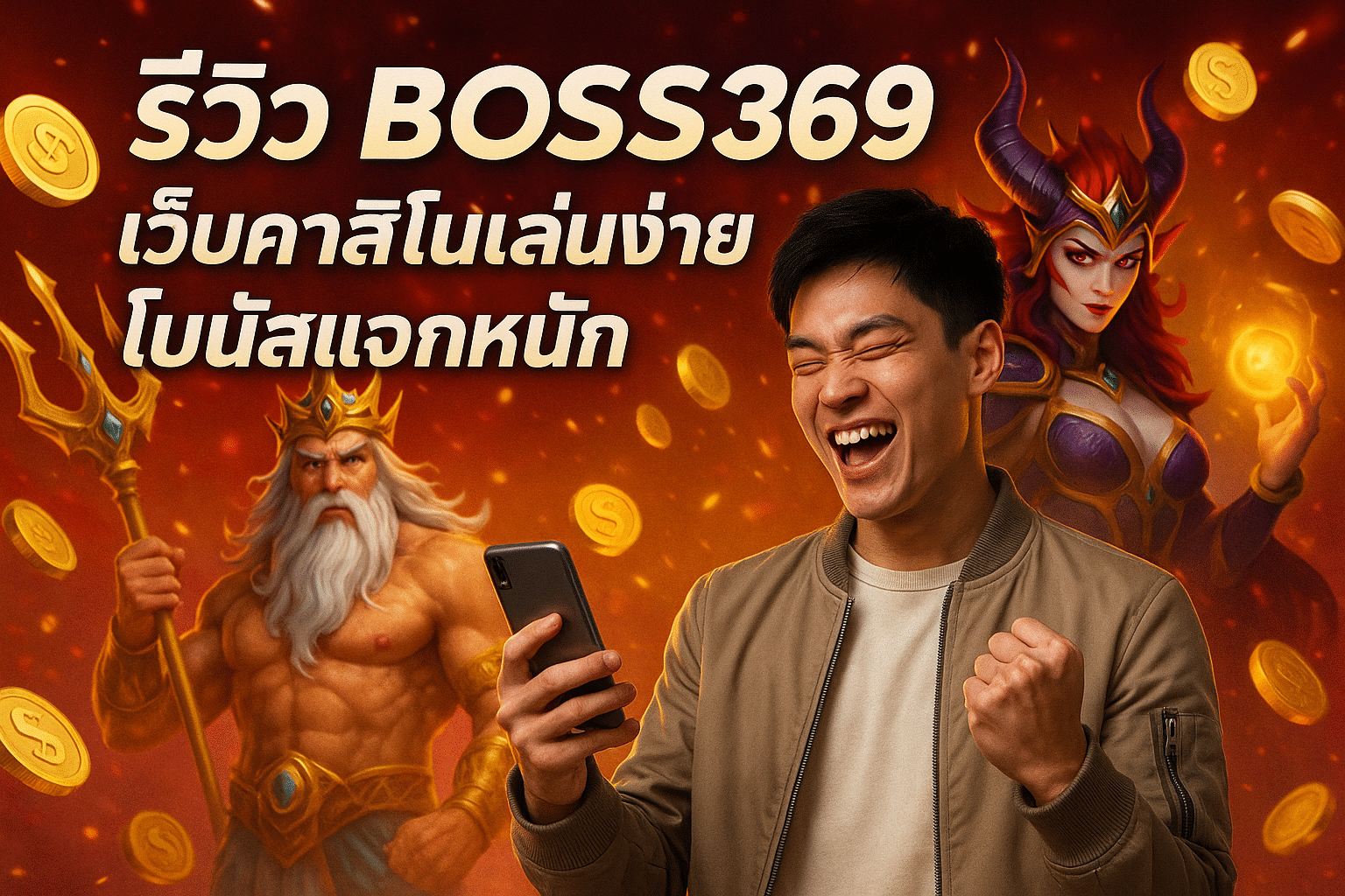 รีวิว BOSS369 เว็บคาสิโนเล่นง่าย โบนัสแจกหนัก